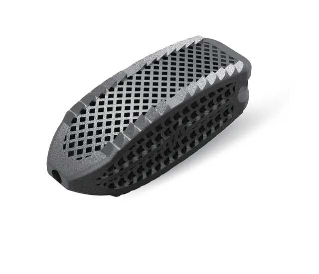 Lồng liên thân đốt MANTIZ PANTHER in 3D bằng titan với bề mặt xốp mô phỏng xương
